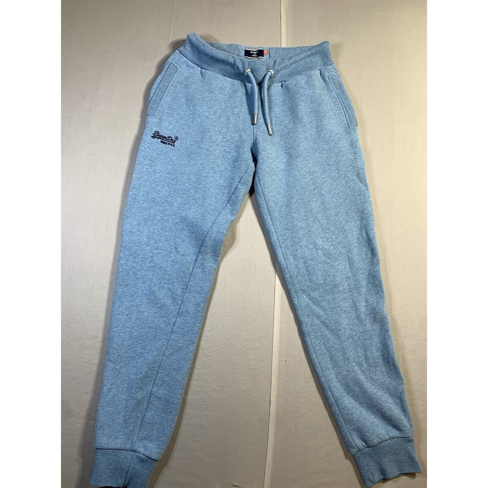 Superdry Heather Sky Blue Joggers with Drawstring